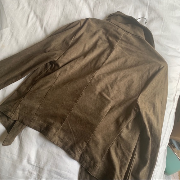 Olive Green Suede Jacket - Picture 3 of 3
